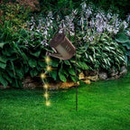 Solar Watering Can Lamp Metal Black Decorative Yard Lighting - Image 5