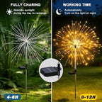 Solar Fireworks Lights for Outside Fairy Garden Warm White 8 Pack - Image 3