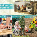 Farmhouse Garden Tool Bag Organizer Heavy Duty Chicken Gardening Tote Bag with 10 Pockets for Women Men Gardening Gifts - Image 7