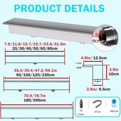 Outdoor Waterfall Fountain for Garden & Patio, 18in Wall Spout with Connector, Modern Embedded Design for Pond & Pool, Elegant Water Feature for Landscape - Image 2