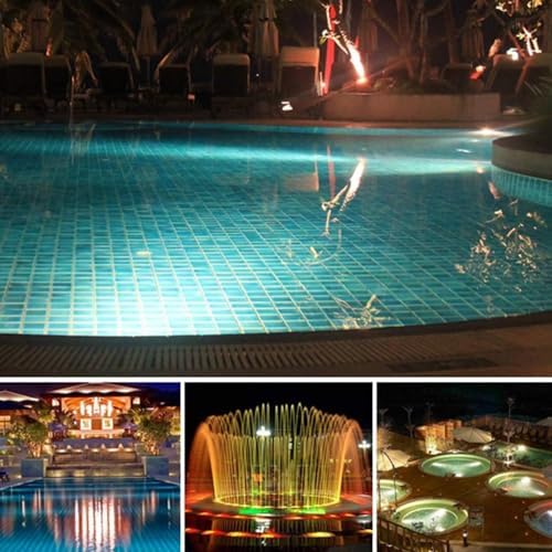 Ring Swimming Pool Underwater Lamp - Submersible LED Fountain Light, 12/24V Embedded Landscape Spotlight, IP68 Waterproof Middle Hole Pond Lighting,RGB+Remote Control-9w(24v) - Image 6