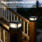Dynaming 4x4 Solar Post Cap Lights Outdoor with 2 Color Modes, 12 Pack Fence Post Solar Lights Black Shell Fit for Vinyl/Wooden Posts, High Brightness SMD LED Lighting Decor for Garden Deck Patio - Image 4
