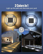 Solar Driveway Lights Dock Lights Waterproof 4 Pack, 2 Colors in 1 - Image 2