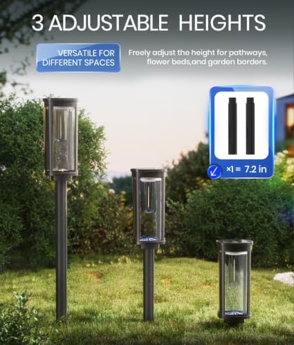 NEWMESSI Solar Lights Outdoor Waterproof, 12 Pack, Cool White - Image 6