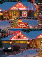 Solar Christmas Lights Outdoor 4 Pack 132FT 400 LED String Lights Red White - Image 5