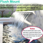 Stainless Steel Waterfall Spillway - Wall-Mounted Outdoor Water Feature for Ponds, Pools, and Gardens | Durable Design, Easy Installation, Water Runoff Outlet - Image 3