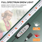 SDOVUERC 16'' 3 Bars Grow Light Strips for Indoor Shelves Plants Growing. - Image 5
