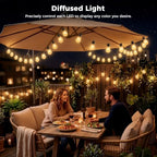 CDN Outdoor String Lights 80FT, RGBW Smart Patio Lights with 30 LED Bulbs - Image 6