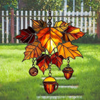 Maple Leaves and Acorn Acrylic Suncatcher by AVAGAN