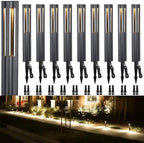 LEONLITE 10-Pack 3W LED Low Voltage Path Lights Aluminum 3000K Black by LEONLITE
