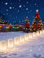 10PK Christmas Pathway Lights, 16FT LED Luminary Bag Lights - Image 4