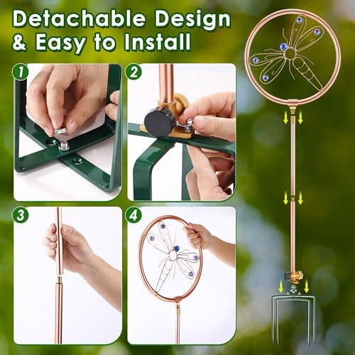 34" Ornamental Sprinkler, 360° Rotating, Dragonfly - Image 6