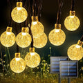 Jedavai Solar String Lights Outdoor 2 Pack 200 Led 80FT Warm White Crystal Globe Lights with 8 Lighting Modes, Waterproof Solar Powered Patio for Garden Yard Porch Wedding Party Decoration by LightUpYourLife
