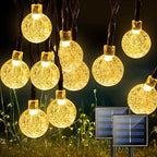 Jedavai Solar String Lights Outdoor 2 Pack 200 Led 80FT Warm White Crystal Globe Lights with 8 Lighting Modes, Waterproof Solar Powered Patio for Garden Yard Porch Wedding Party Decoration by LightUpYourLife
