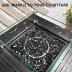 GasSaf 1/4 Inch Black Fire Glass Reflective Tempered Fireglass, 10 Pound - Image 6