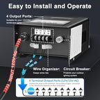 200W Low Voltage Landscape Transformer, Landscape Lighting Transformer with Photocell Sensor & Timer, 120V to 12V/15V AC Outdoor Weatherproof Transformers for Spotlights, Garden Path Light - Image 6