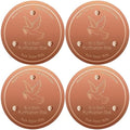 Bird Bath Copper Disk, Pure Copper Bird Bath Purification Disc, Save Cleaning Time, Chemical Free,Safe Natural Solution for Birdbaths Bowls&Waterfall Fountain, Year-Round Use (4 pcs) by Unknown