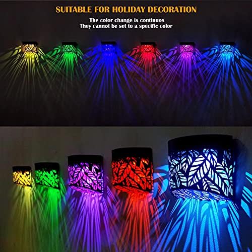 DenicMic Solar Wall Lights Outdoor 4 Pack Fence Solar Lights Led - Image 5