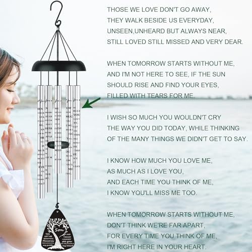 Sympathy Memorial Wind Chimes Bereavement Memorial Gifts for Loss of Son Sympathy Memorial Gifts for Loss of Loved One in Memory of Son - Image 4