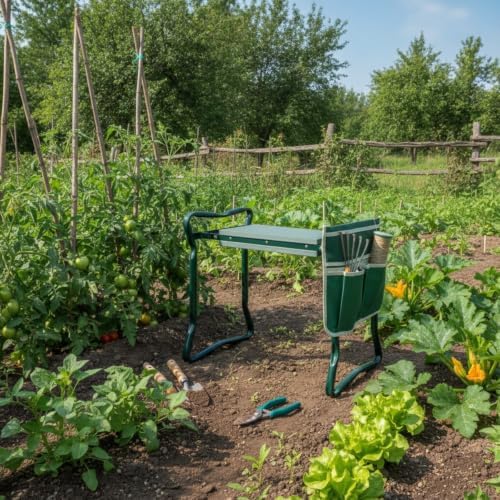 Heavy Duty Garden Kneeler and Seat | Garden Kneeler with Tool Pouch, Multifunctional, for Planting, Gardeners, Large Cloth Bag - Image 7