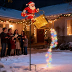 Solar Santa Kettle Light Waterproof Christmas Yard Lights - Image 2