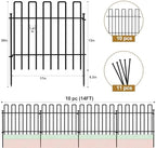 10 Panels No Dig Animal Barrier Fence, 13in(H) x 14ft(L) Garden Edging Border Fencing, Rustproof Metal Stakes Decorative Garden Fence, Dog Digging Defense Fencing Barrier for Outdoor, Yard, Patio - Image 3