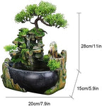 Rockery Stream Tabletop Fountain, Zen Meditation Indoor Waterfall Feature with Automatic Pump and Switch, Desktop Fountain for Home Office Bedroom Decoration (B) - Image 3