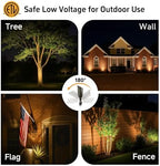 Gardenreet Brass Landscape Lighting - Low Voltage Spotlights Outdoor LED, 12V Wired Uplights, Waterproof Spot Lights, Antique Bronze for Outside Trees with 5W 2700K Warm White MR16 Bulb (4 Pack) - Image 5