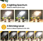 Wolezek Grow Lights for Indoor Plants Full Spectrum with Stand - Image 3