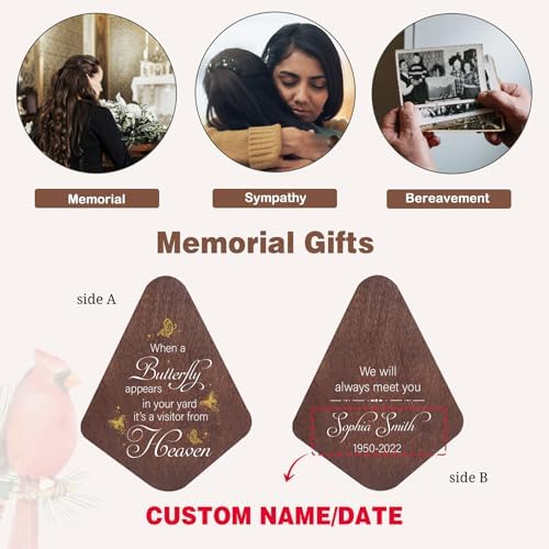 Personalized Sympathy Wind Chimes, Sympathy Gifts for Loss of a Loved One, Wind Chimes Customized Memory Words for Loss of Loved Person, Bereavement/Condolence/Memorial Gift for Loss - Image 4
