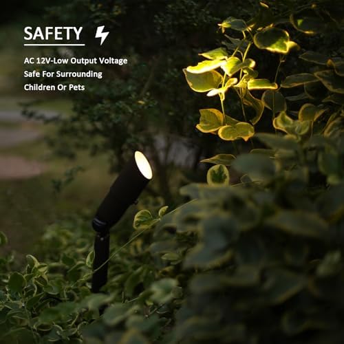 GOODSMANN 12V AC LED Landscape Spotlight 3W MR11 3000K 200LM Brown 8PK - Image 3