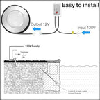Pool Lights for Inground Pool, 54W 10 Inch Large LED Multicolor Inground Pools Led Light with 150 Foot Cord for Wet Niche, APP & Remote Control - Image 4