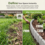 Imitation Stone Garden Fence - DIY Garden Edging Border, 2026 New Plastic Garden Retaining Fence, Interlocking No Dig Decorative Garden Fence with Stakes, for Yard, Patio, Outdoor (Black, 20pcs) - Image 5