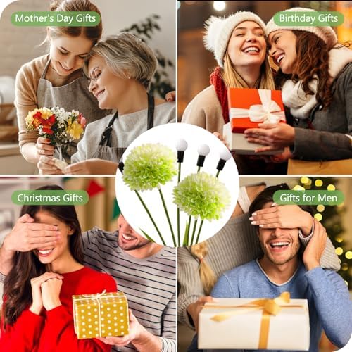 Solar Lights Outdoor Waterproof, 6 Pack Solar Firefly Swaying Lights with Flowers, Flower Light Garden Decor for Outside Yard Patio Thanksgiving Christmas for Women Grandma - Image 7