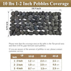 FANTIAN 20 lbs Black River Rocks for Landscaping, 1-2 Inch Natural Stones - Image 3