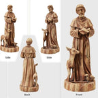 25" St Francis Garden Statue with Bird Feeder, Outdoor Patio Decor - Image 7