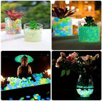 Glow in The Dark Pebbles 600 Pcs Glow in The Dark Pebbles Water Tank Luminous Stones Garden Path Aquarium Glowing Outdoor Decorations(Ivory) - Image 2