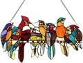 Capulina Tiffany Birds Stained Glass Window Panels Hangings by Capulina