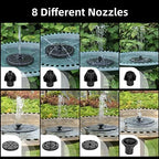 Solar Powered Fountain 4W Bird Bath Fountains Pump Upgraded Glass Panel Fountains with Color LED Lights 7 Nozzles & 4 Fixers for Garden Small Pond Outdoor Swimming Pool Fish Tank - Image 2