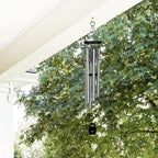 Woodstock Wind Chimes Pachelbel's Canon in D, Silver Aluminum Tubes, Medium 32 - Inch, Deep Toned Windchime for Outdoor Decor for Garden, Patio, Porch - Image 2