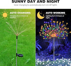 6 Pack Solar Lights (Firework Light Warm Multicolor) - Image 3