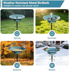 Bird Baths for Outdoors, 37" H Free Standing Bird Bath with Removable Bowl - Image 6