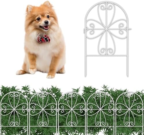 ShopLaLa Animal Barrier (10 Panels) 12x24in White Metal Fences for Dogs by ShopLaLa