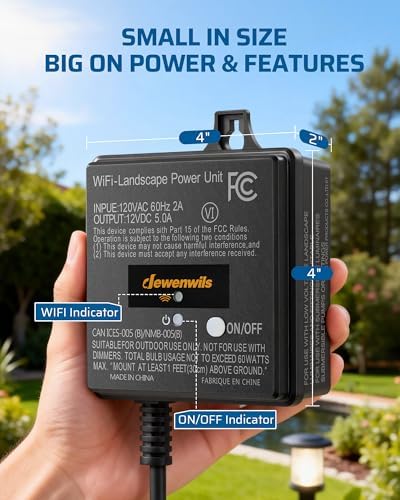 DEWENWILS 60W WiFi Low Voltage Transformer, 120V AC to 12V DC - Image 6