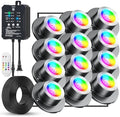 HIBOITEC RGBWW Underwater LED Pond Light with 12V Timer Transformer, 12Head by HIBOITEC