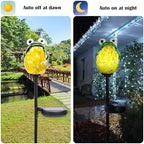 Afirst Solar Lights Outdoor Decorative, Hand Blown Glass Frog Yard Stake - Image 3