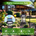 Beautyard 6 Packs Outdoor Solar Candles Lights Flickering Decorative Lantern Stake Lighting for Garden, Backyard, Lawn, Pathway, Patio Accessories and Decor ( Small 6 Pack , Black )… - Image 5