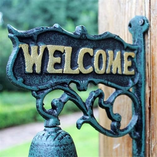 Cast Iron Dinner Bell Hanging Doorbell Made of Fine Cast Iron - Indoor Outdoor Wall Mounted Dinner Bell for Farmhouse Garden Home Wall Art Decoration - Image 4