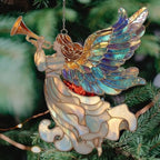 Whistle Angel Mosaic Style Tiffany Effect Acrylic Suncatcher - Image 4