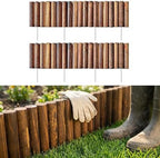 LaLaGreen Wooden Fence Panel (30x8in, 2 Pack) Flower Garden Edging Border by L%C3%A1L%C3%A1Green